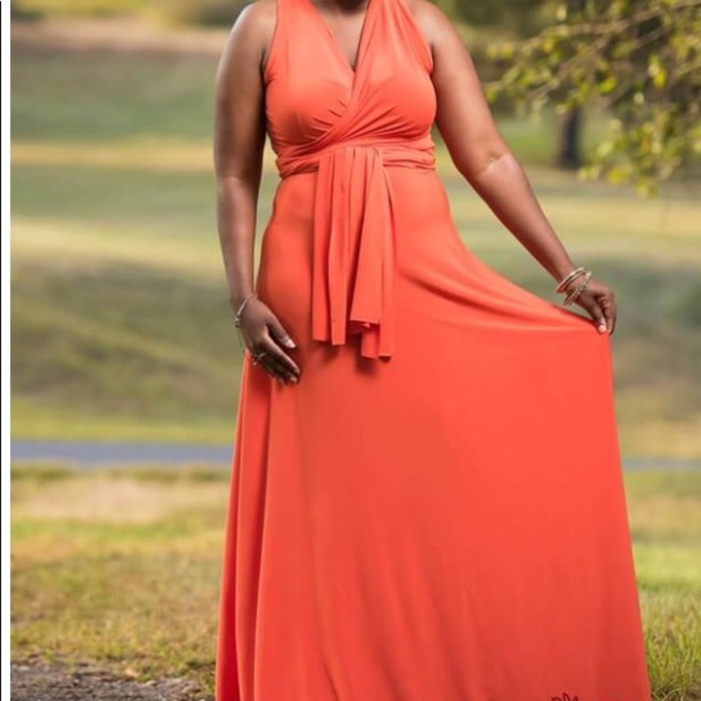 Multiple way orange blossom dress